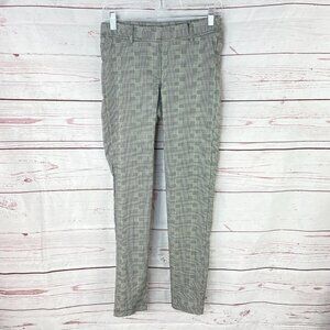 Be‎ Cool Women's Black White Checkered Print Skinny Pull On Pants Size Small